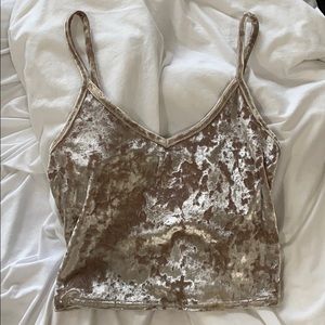 Urban Outfitters Velvet Cropped Tank Size S